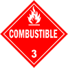 Domestic class 3 combustible liquid placard