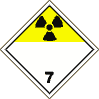 International class 7 radioactives placard
