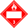 Bulk class 3 flammable liquid placard