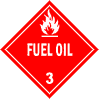Domestic class 3 fuel oil placard