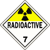 Domestic class 7 radioactives placard